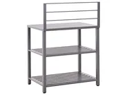 4 Piece Outdoor Kitchen Set with Sink VIGGIANO Grey Metal_981020