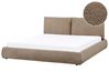 Bed Boucle VINAY 180 x 200 cm (EU Super King) Brown