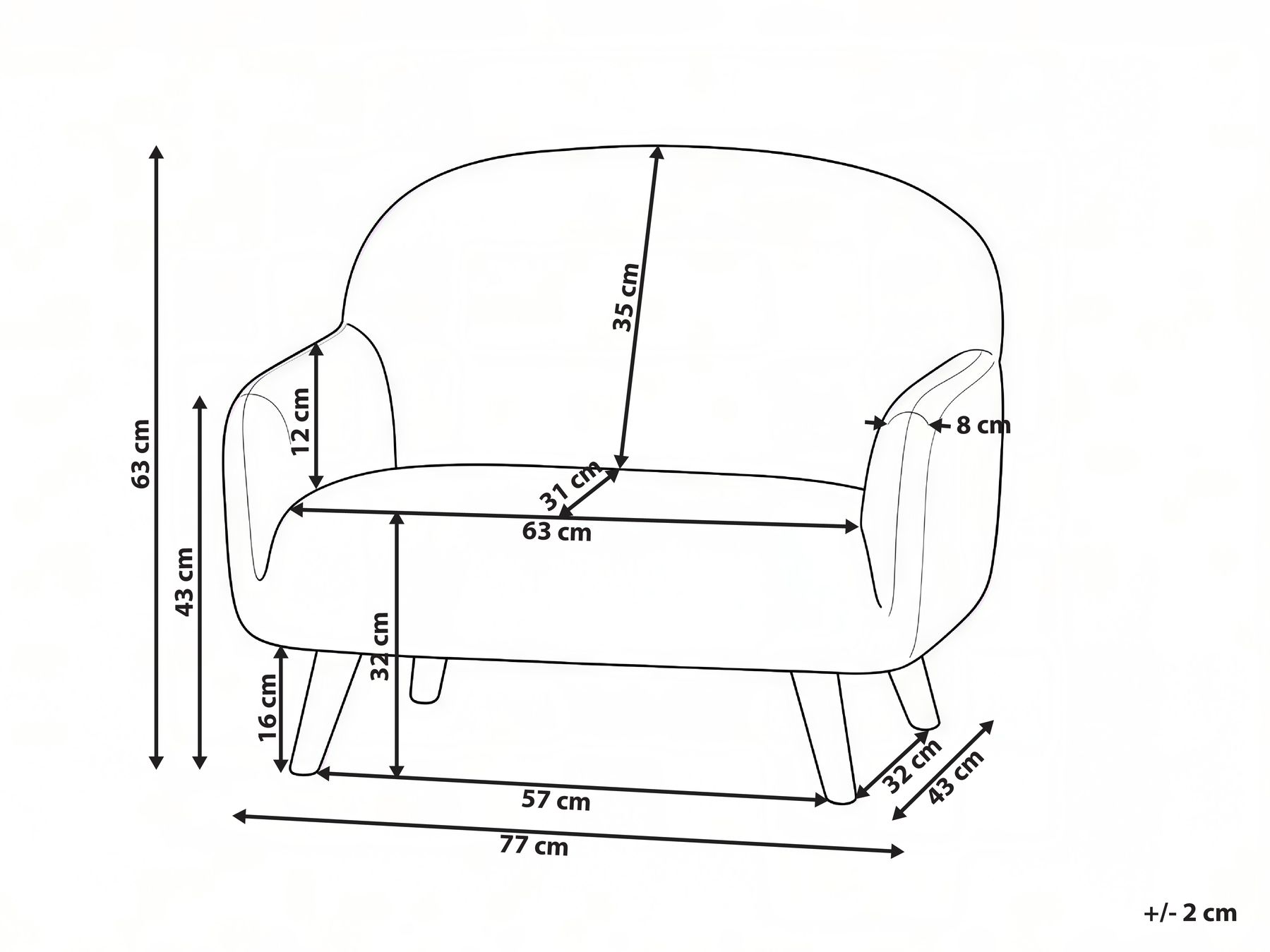 Kids Sofa OTTAL Boucle White_1055525