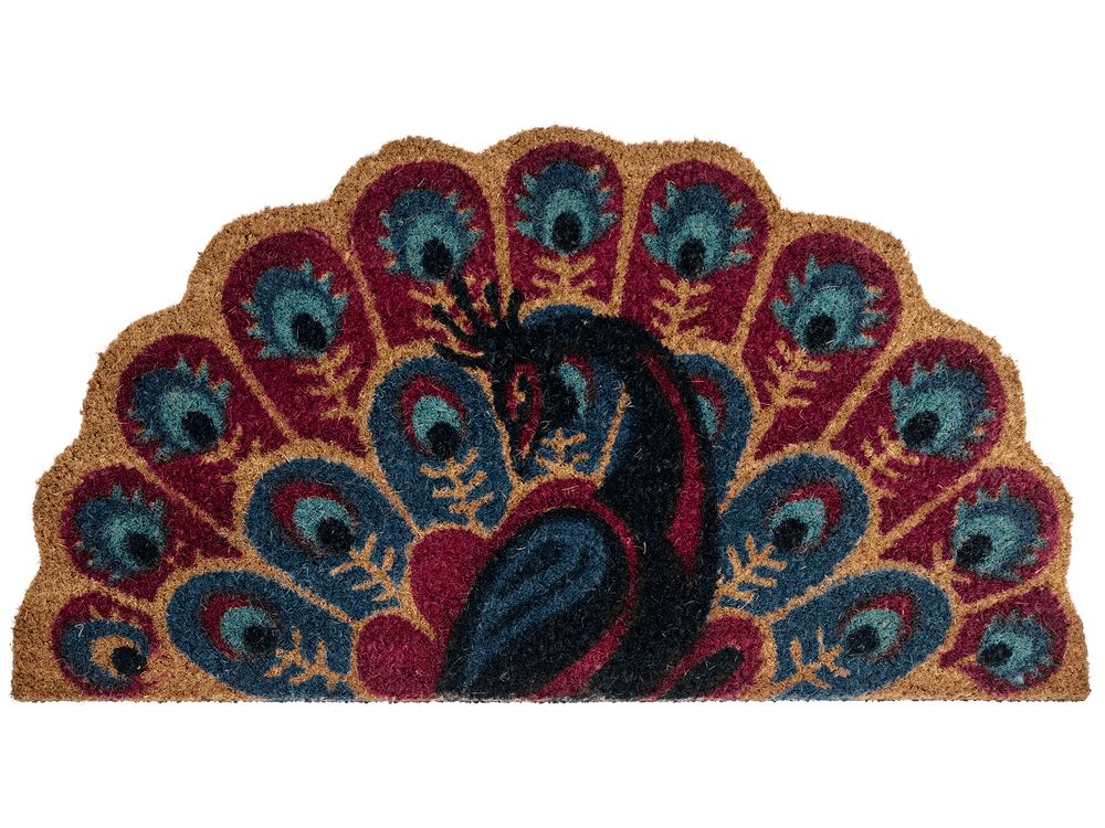 Dørmatte NULATO Flerfarget 45 x 75 cm Påfugl Kokosfiber
