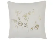Set med 2 prydnadskuddar GOMPHRENA 45 x 45 cm Ljusbeige Växtmotiv_818549