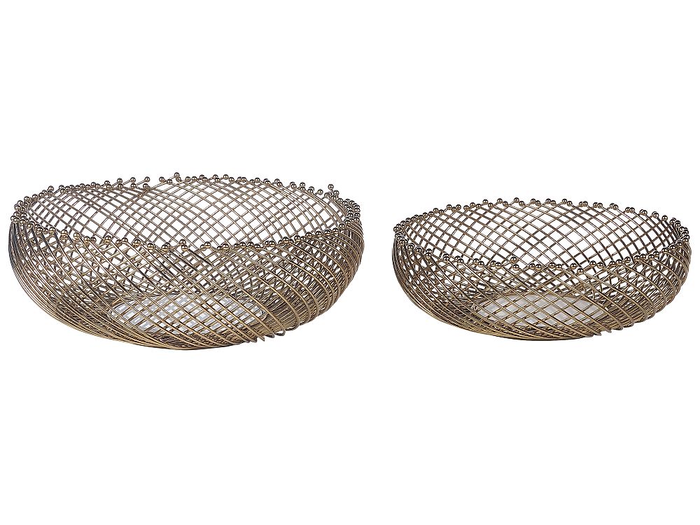 Set of 2 Bowls BALIUNG Metal Gold