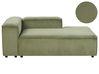 Left-Hand Chaise Longue ARDAL Corduroy Green