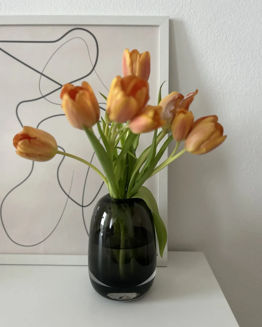 Kukkamaljakko FYSKA 18 cm Lasi Tummanharmaa_1050552