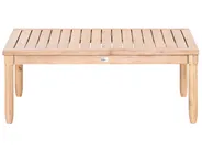 Garden Lounge Set with Table 4 Seater CREMONA Acacia Wood White Left Hand_1090531