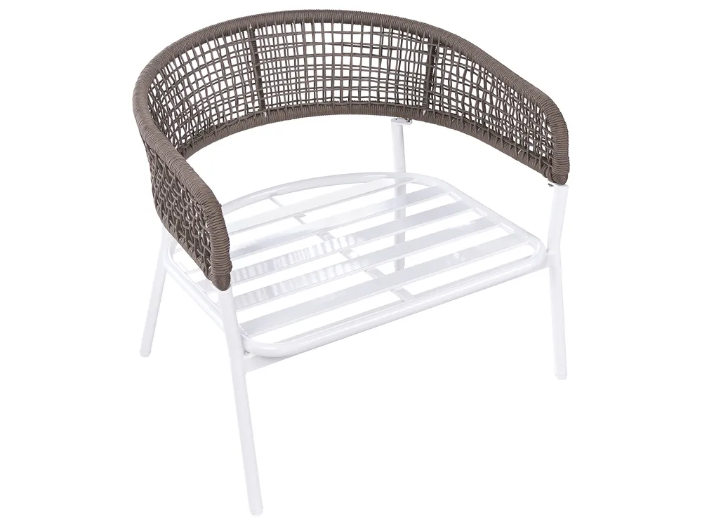 Garden Sofa Set 7 Seater ROBELLA with Tables Beige_1050704