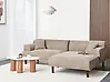 Corner Sofa HOLT Fabric Taupe Left Hand