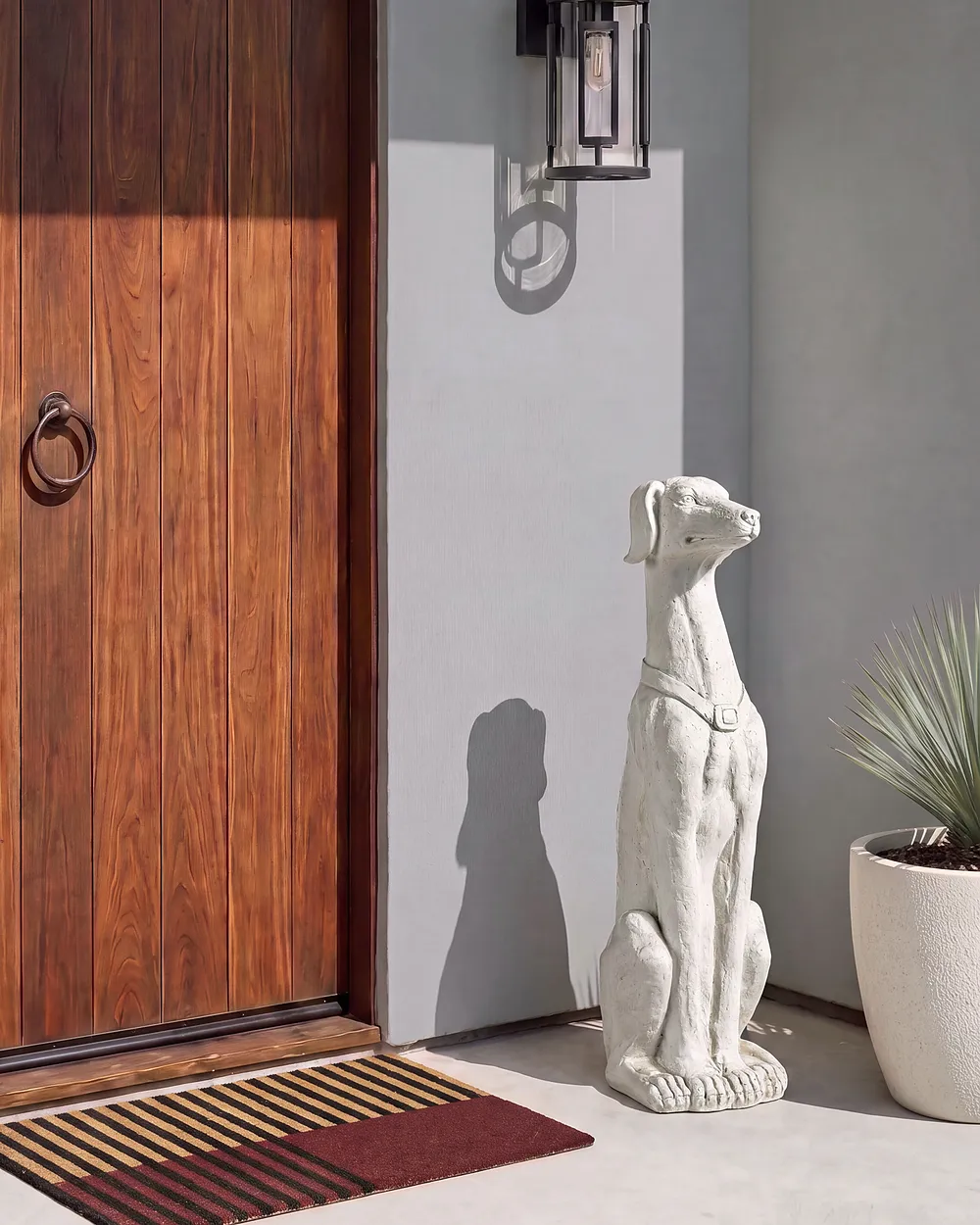 Garden Statue CHART Dog White