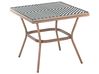 Bistro Table CASPRI 80 cm 80 cm Glass Black/ White