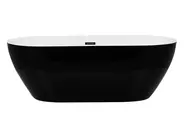 Kylpyamme vapaasti seisova CARRERA 150 x 75 cm Musta_798801
