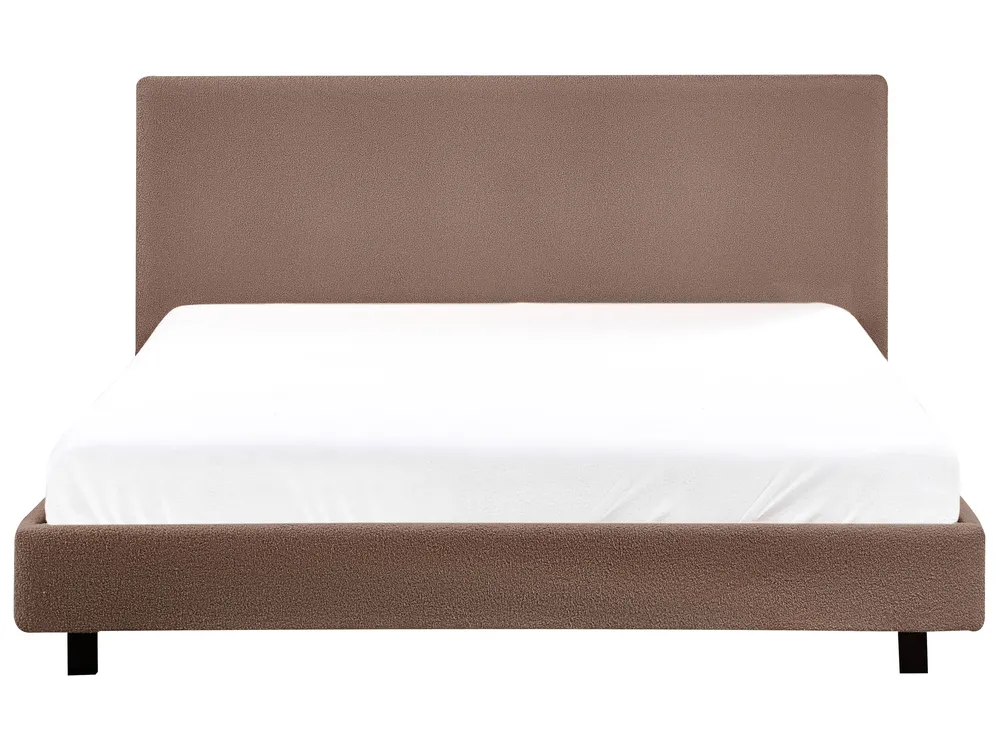 Waterbed Boucle ALBI 160 x 200 cm (EU King Size) Brown_981642