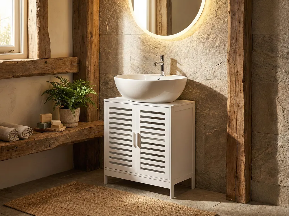 Vanity Unit MISSOULA 60 cm Bamboo White_1031762