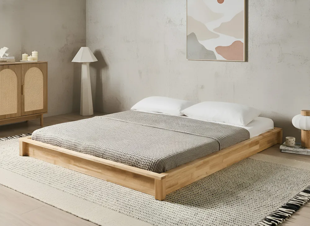 Wooden Bed without Headboard ANTRAS Various Sizes
