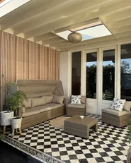 Garden Lounge Set with Table 5 Seater COCCOLIA Modular PE Rattan Beige_1031088