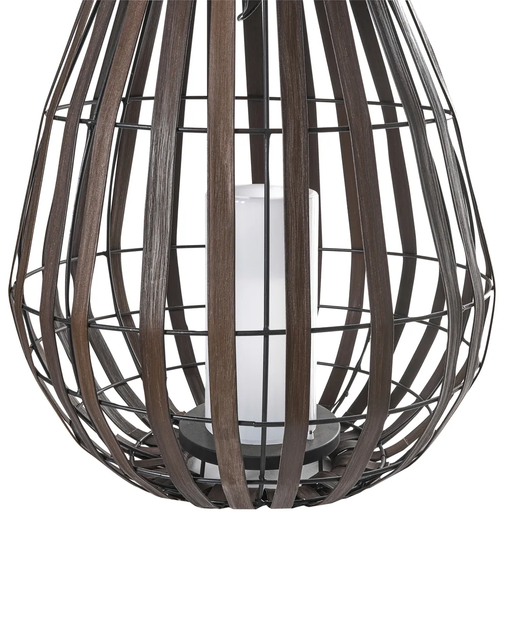 Solar Powered Lantern LUFUPA 61 cm Dark Brown_1042483
