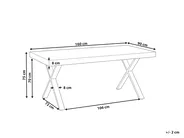 Matbord CLIFTON Mörkbrun 160 cm 90 cm Furu_961125