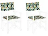 Set of 2 Garden Chair Replacement Fabrics CINE Multicolour