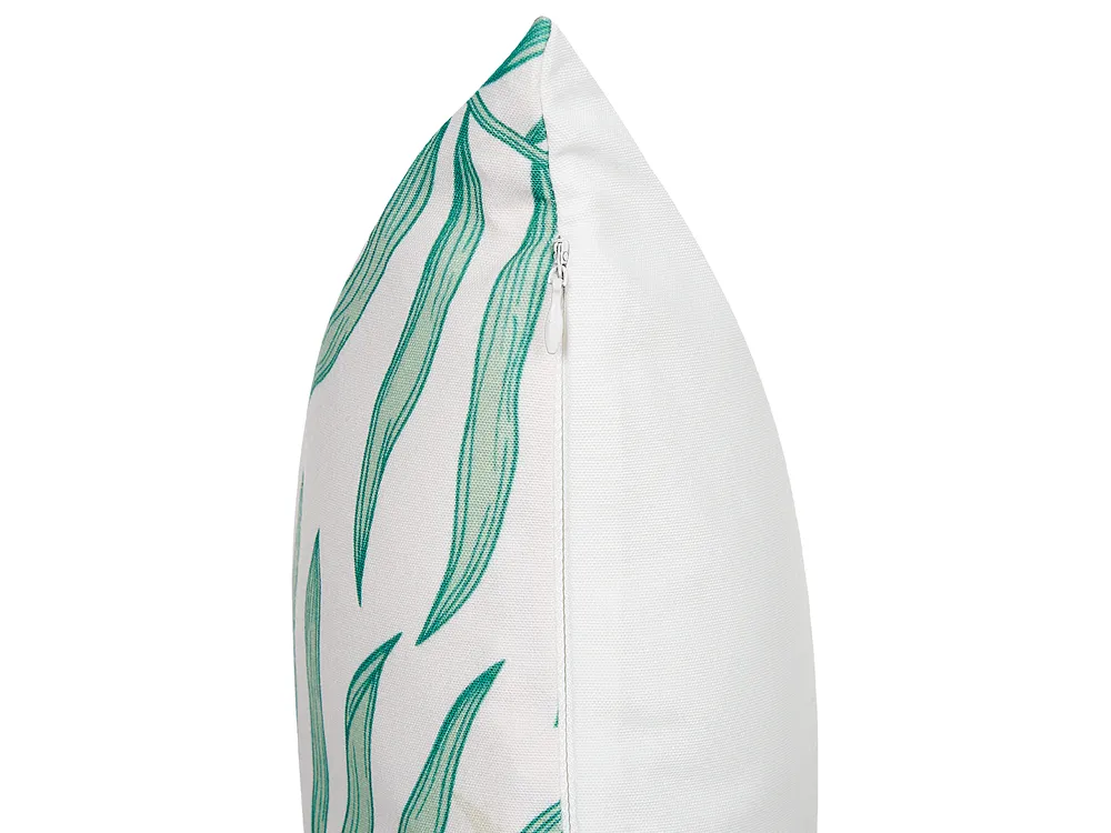 Set of 2 Outdoor Cushions POGGIO Plant Pattern 40 x 60 cm Green_881063