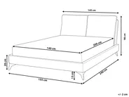 Bed Boucle MELLE 140 x 200 cm (EU Double) Brown_965700