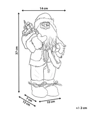 Joulukoriste SVARTEVATNET 37 cm Joulupukki Ruskea/valkoinen_1022035