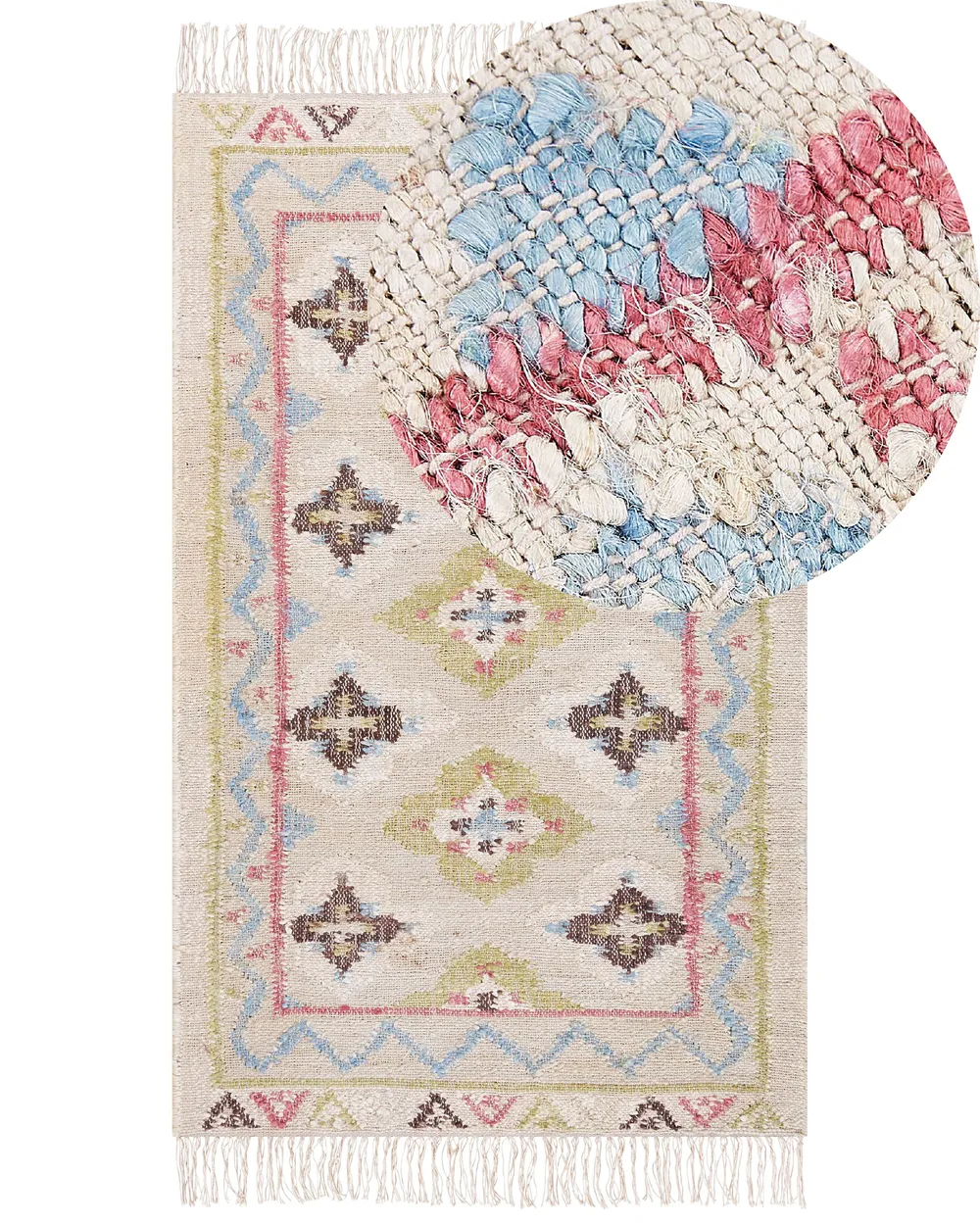 Jute Area Rug Multicolour TERKOS Various Sizes