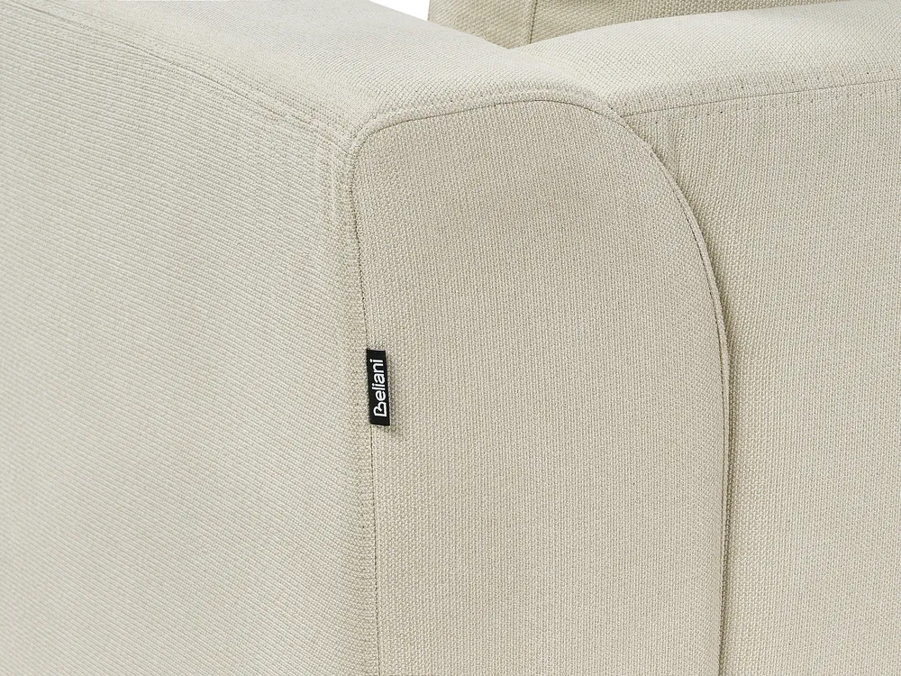 Corner Sofa 4 Seater OSLO with Ottoman Fabric Beige Right Hand_943183