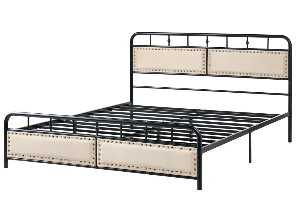 Bed Metal BREUILLET 160 x 200 cm Black_1033486