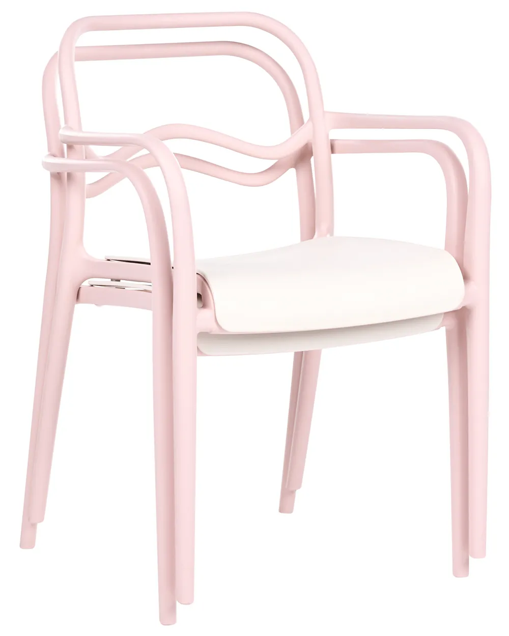 Set of 2 Garden Chairs THASOS Synthetic Material Pastel Pink_1045710