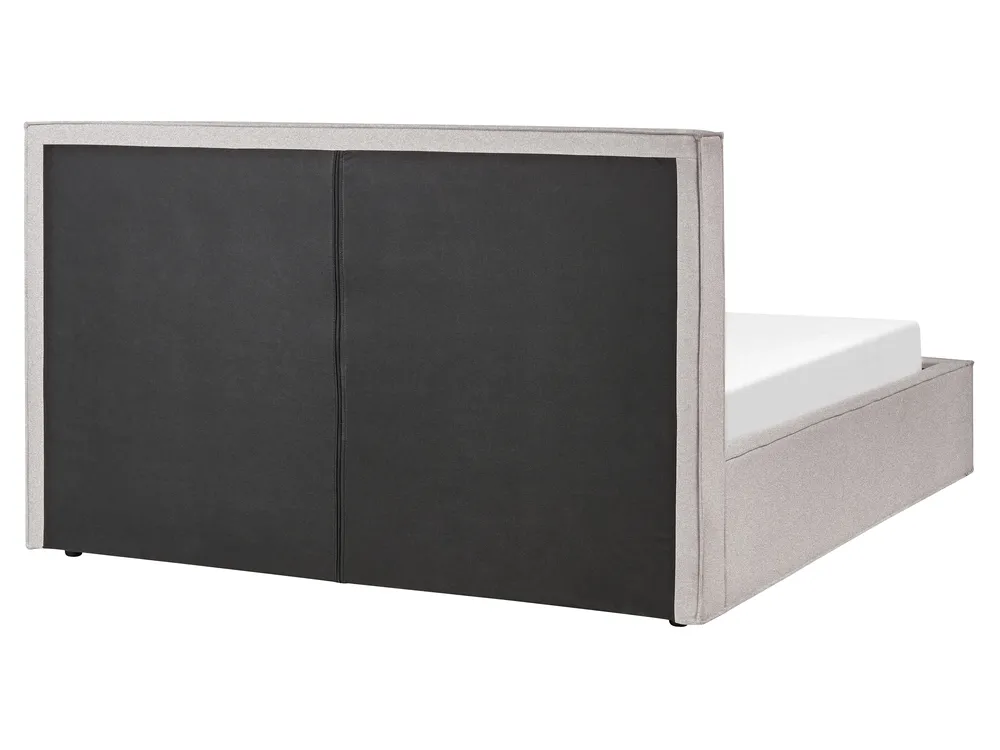 Ottoman Bed MOISSAC Fabric Light Grey 160 x 200 cm (EU King Size)_873957