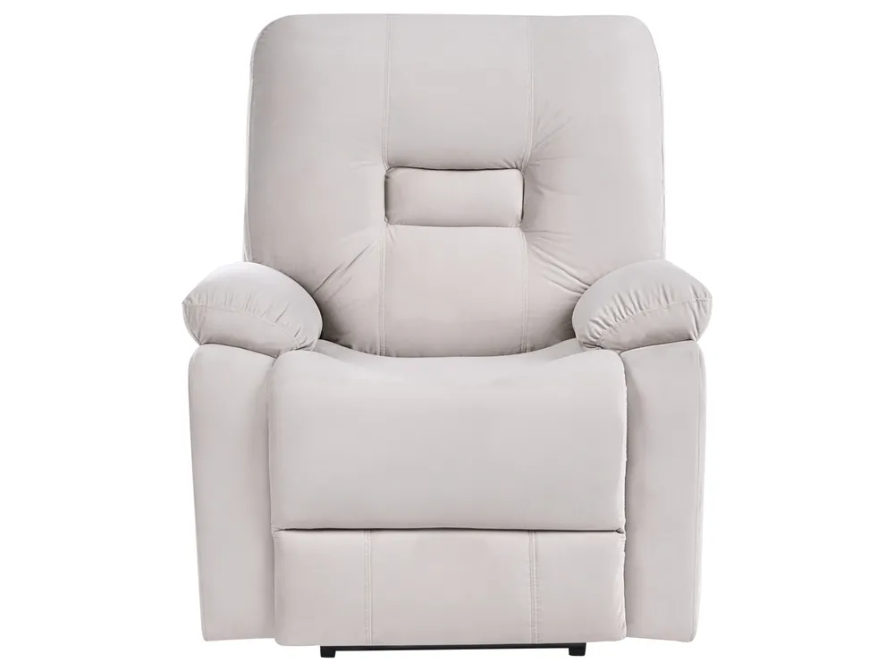 Soffgrupp med elektrisk reclinerfunktion 6-sits BERGEN med USB-port Sammet Ljusbeige_1064831