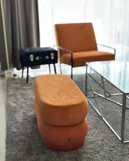 Storage Stool MALLARD Velvet Black_975158