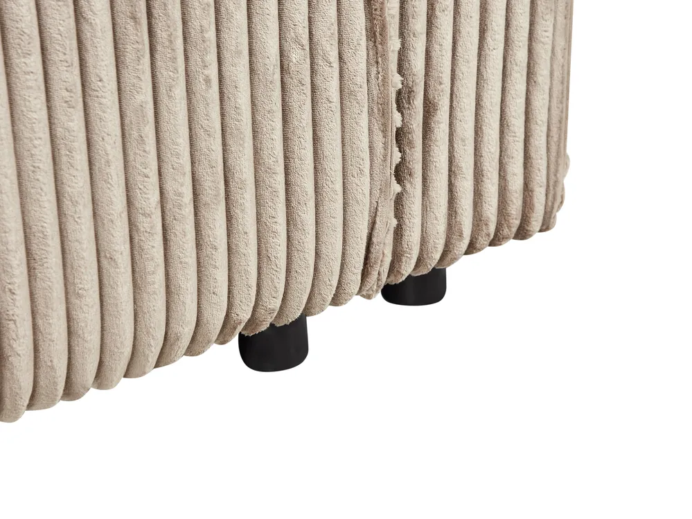 Corner Sofa Bed 3 Seater ABACKA with Storage Corduroy Light Brown Right Hand_960029