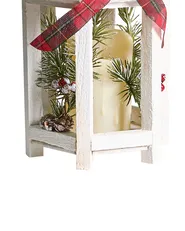 LED-lykta SAVIVESI 38 cm Julmotiv Vit_1028261