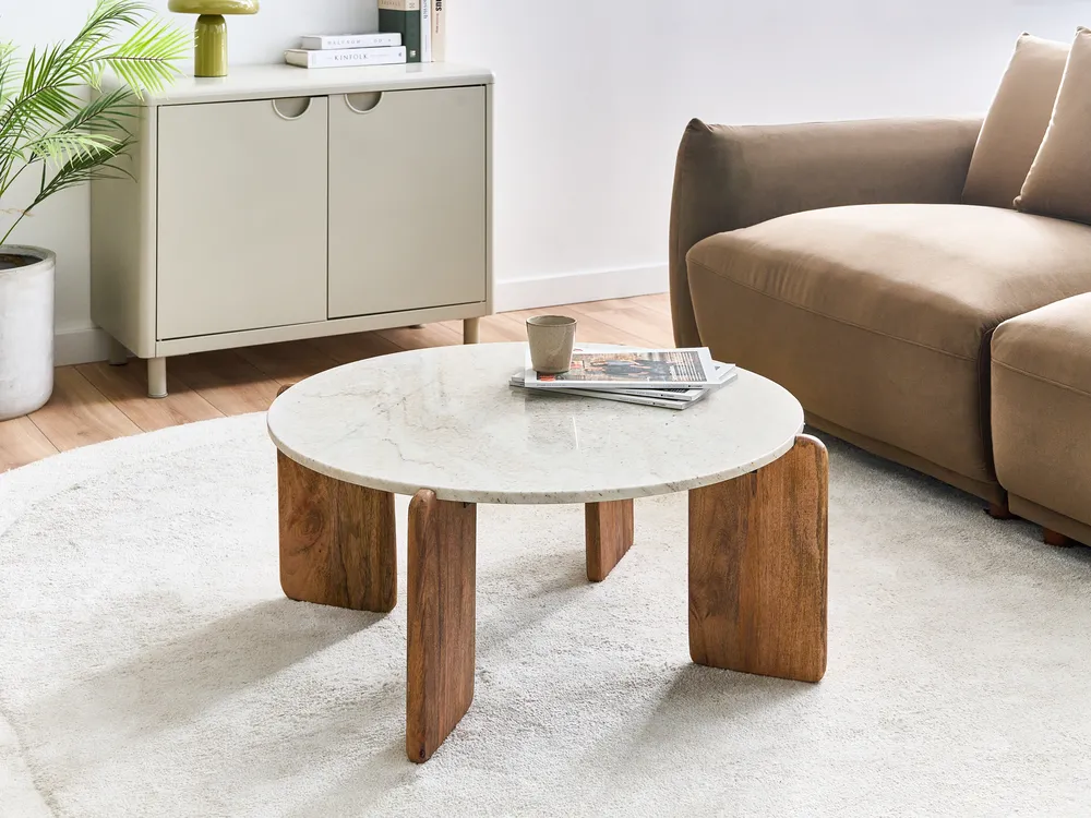 Coffee Table LUNO Marble Light Beige
