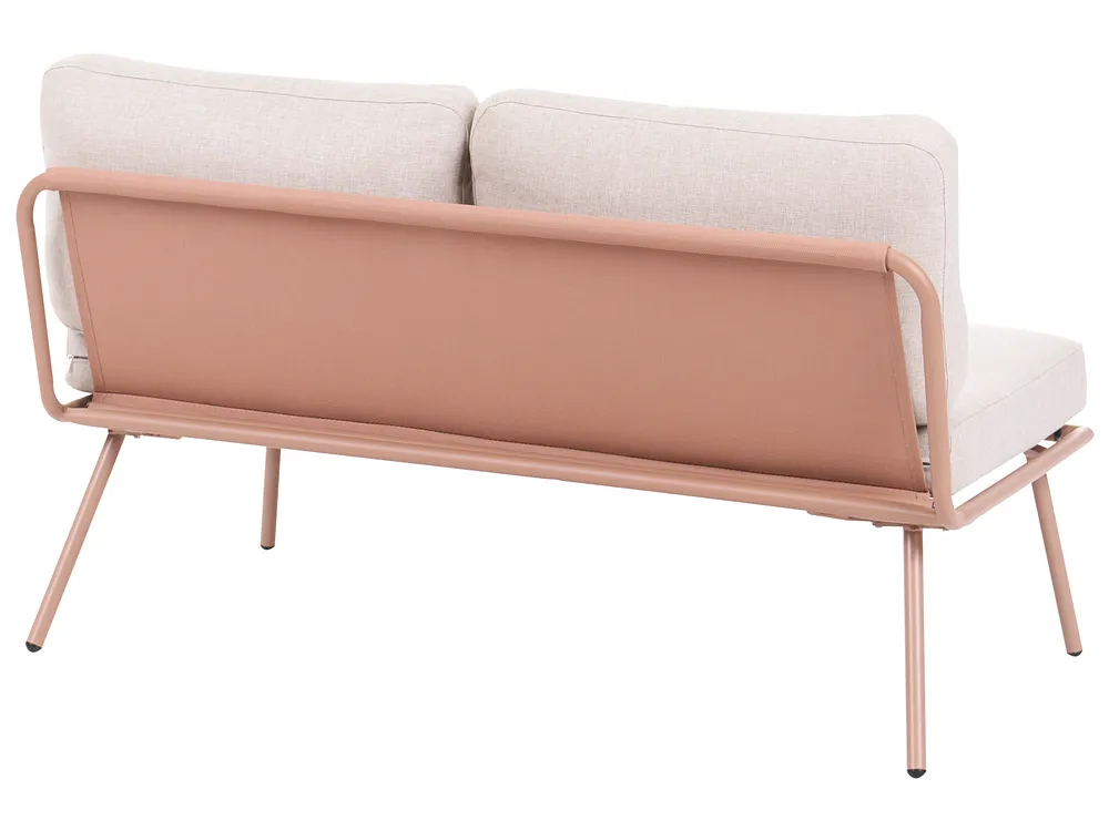 Trädgårdshörnsoffa med bord 4-sits CACCAMO Beige_1064181