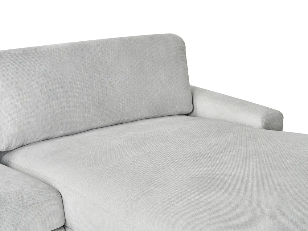 Corner Sofa 3 Seater MALOY Chenille Light Grey Left Hand_893592