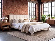 Bed Boucle CRESSAT 180 x 200 cm (EU Super King) Off-White_1150979