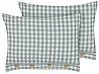 Koristetyynysetti 2 kpl TALYA 40 x 60 cm Mintunvihreä Ruutukuvio