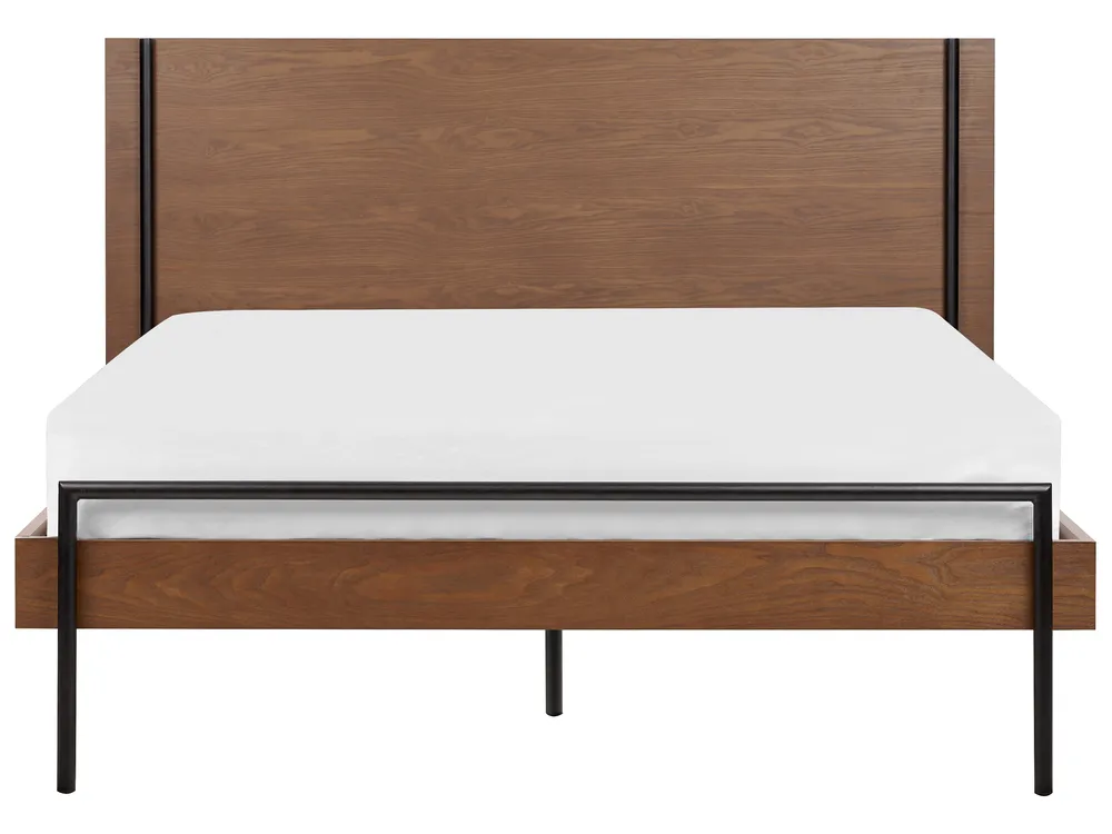 Bed LIBERMONT 140 x 200 cm (EU Double) Dark Ash Wood_1056066
