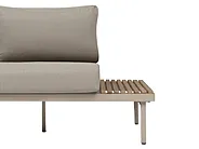 Trädgårdshörnsoffa med bord 5-sits FIVIZZANO Akaciaträ Beige_1159268