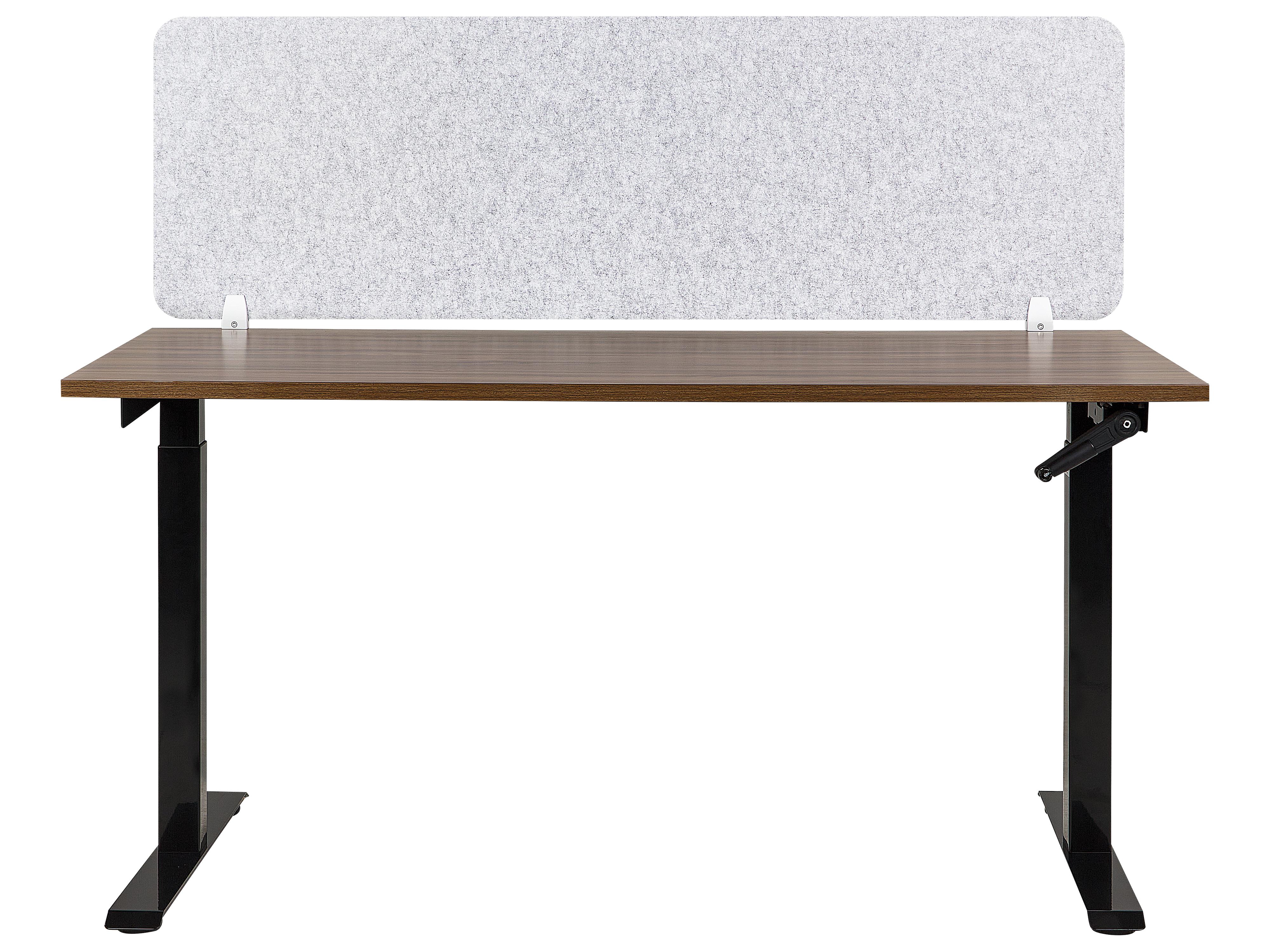 Skillevegg for skrivebord SPLIT 160 x 50 cm Grå_894538