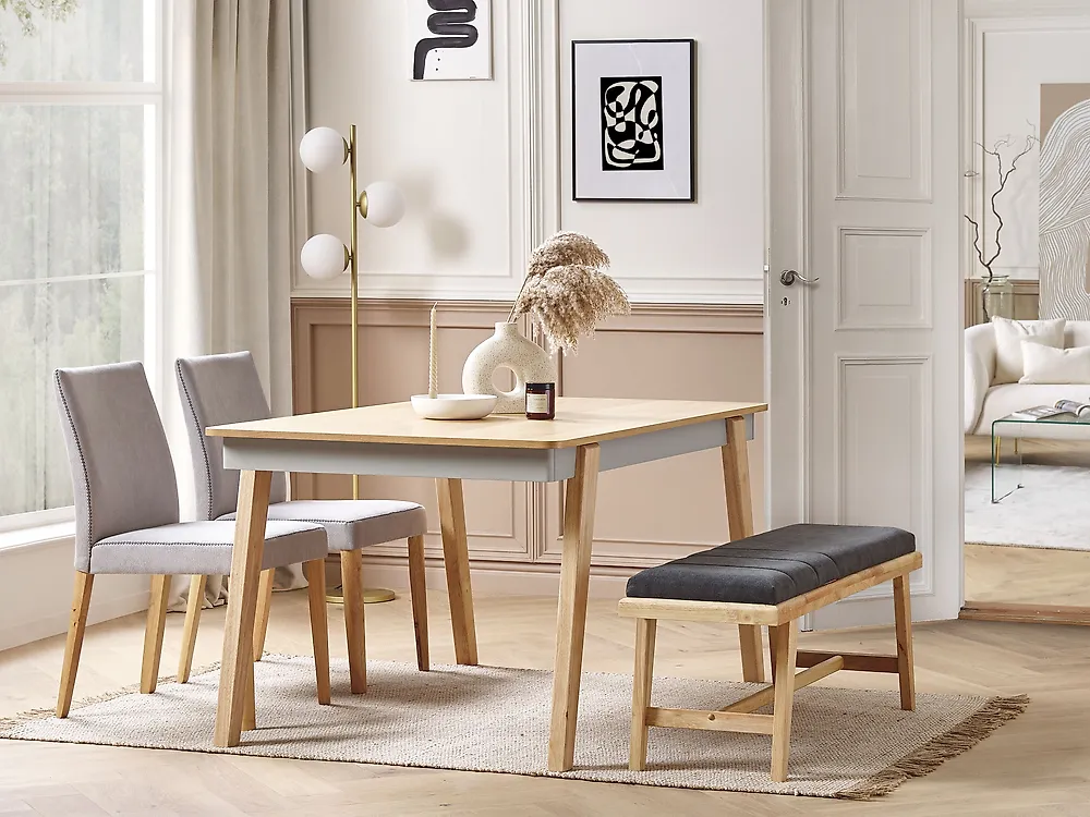 Dining Table PHOLA Light Oak 150 cm 90 cm_1183475