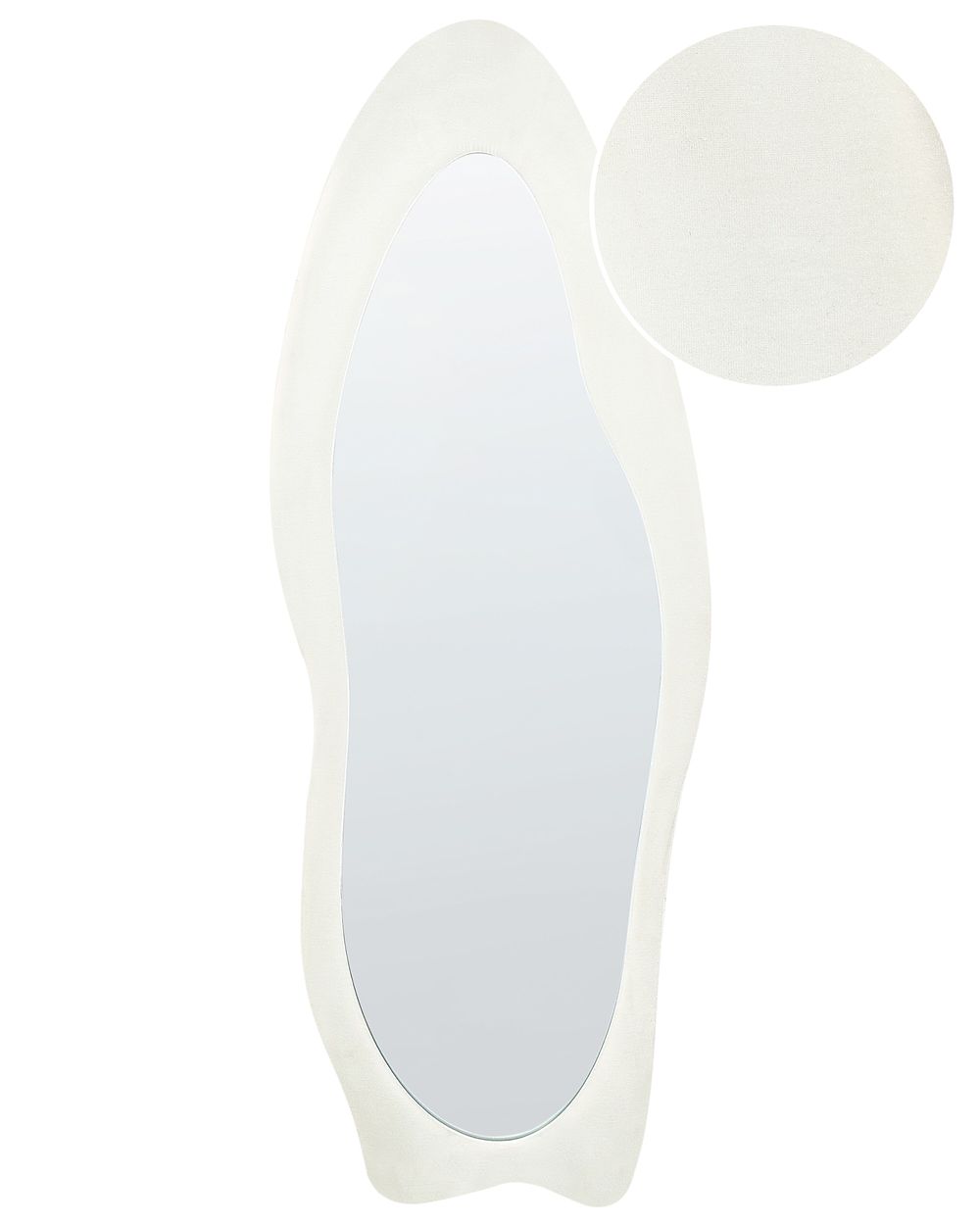 Wall Mirror REIGNY 57 cm 160 cm Velvet White