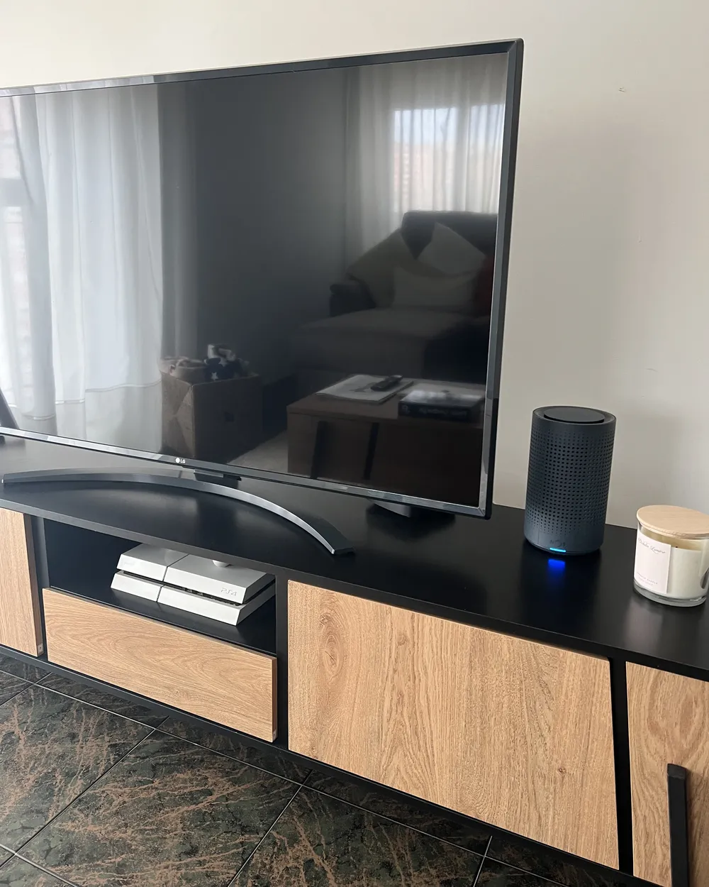 TV Stand BLACKPOOL Brown/ Black_858103