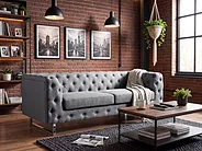 Sofa 2 Seater VISSLAND Fabric Light Grey_1149654