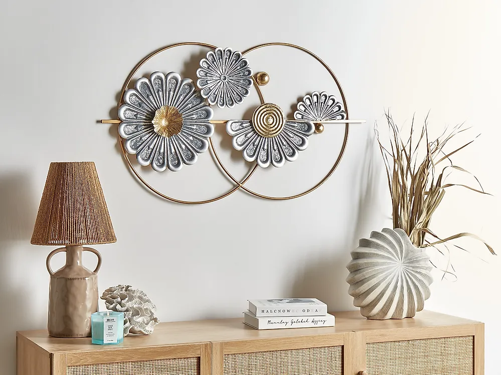 Wall Decor Flower PROMETHIUM 51 cm Metal Gold_1175535