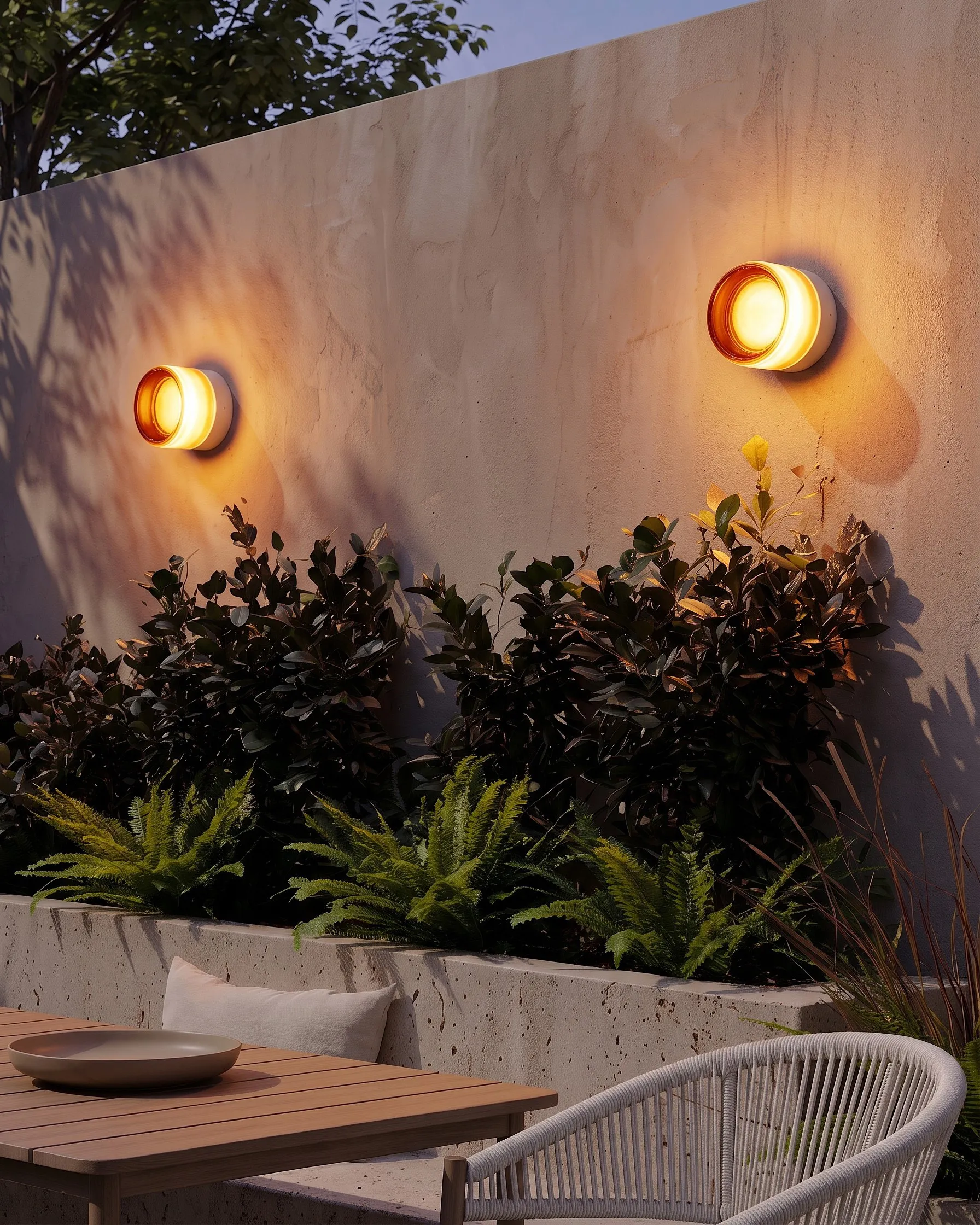 Set of 2 Outdoor Wall Lights XALLAS Brown_1105977