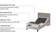 Justerbar säng  DUKE 80 x 200 cm Beige_771767