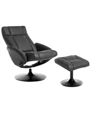 Recliner Chair APATE Fabric Black_1006940