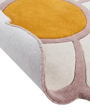 Kids Rug THUMBELINA Off-White ø 120 cm Wool_910760